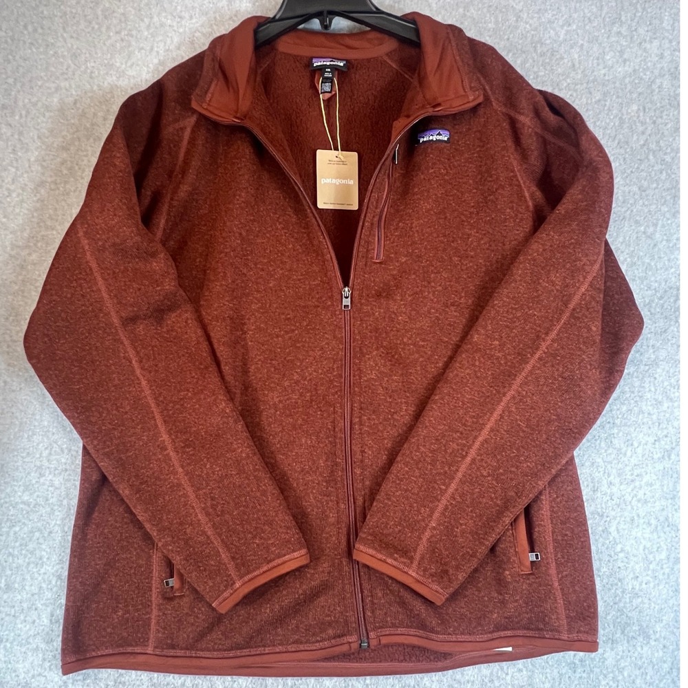 Patagonia Better Sweater Jacket Men XXL Full Zip Burnt Orange New 25528 Gorpcore